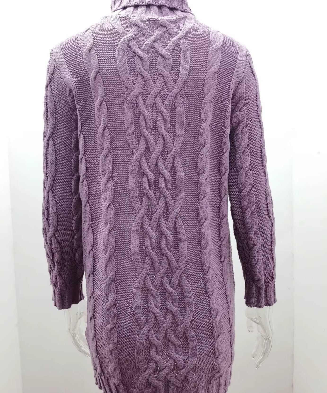 Wish Sweater Women'S Sweater Autumn and Winter Thick Two Lapels Retro Thick Thread Twist Dress