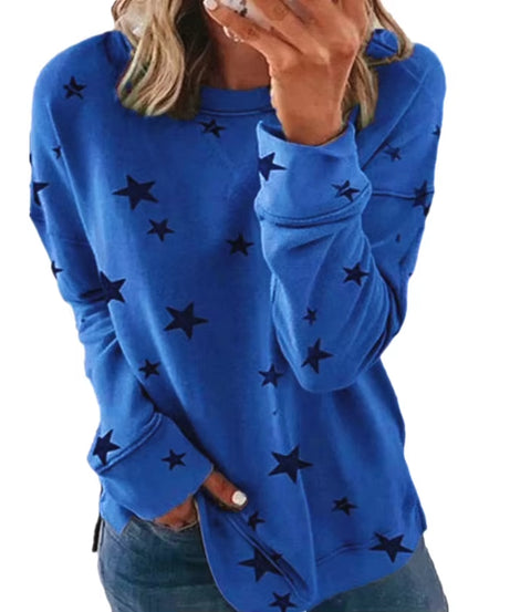 2025 Autumn Winter New Women'S Sweatshirt Loose Oversized Long-Sleeved T-Shirt Printed Tops for Woman