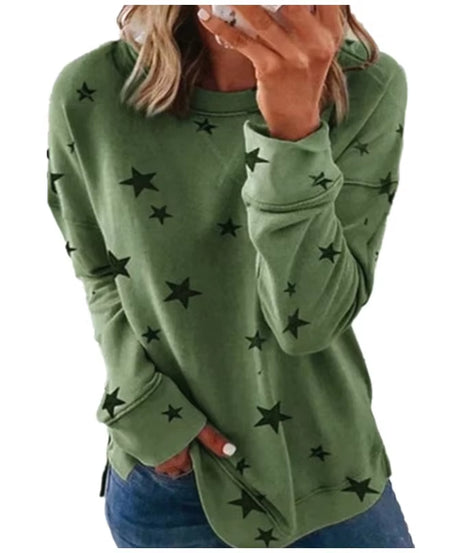 2025 Autumn Winter New Women'S Sweatshirt Loose Oversized Long-Sleeved T-Shirt Printed Tops for Woman